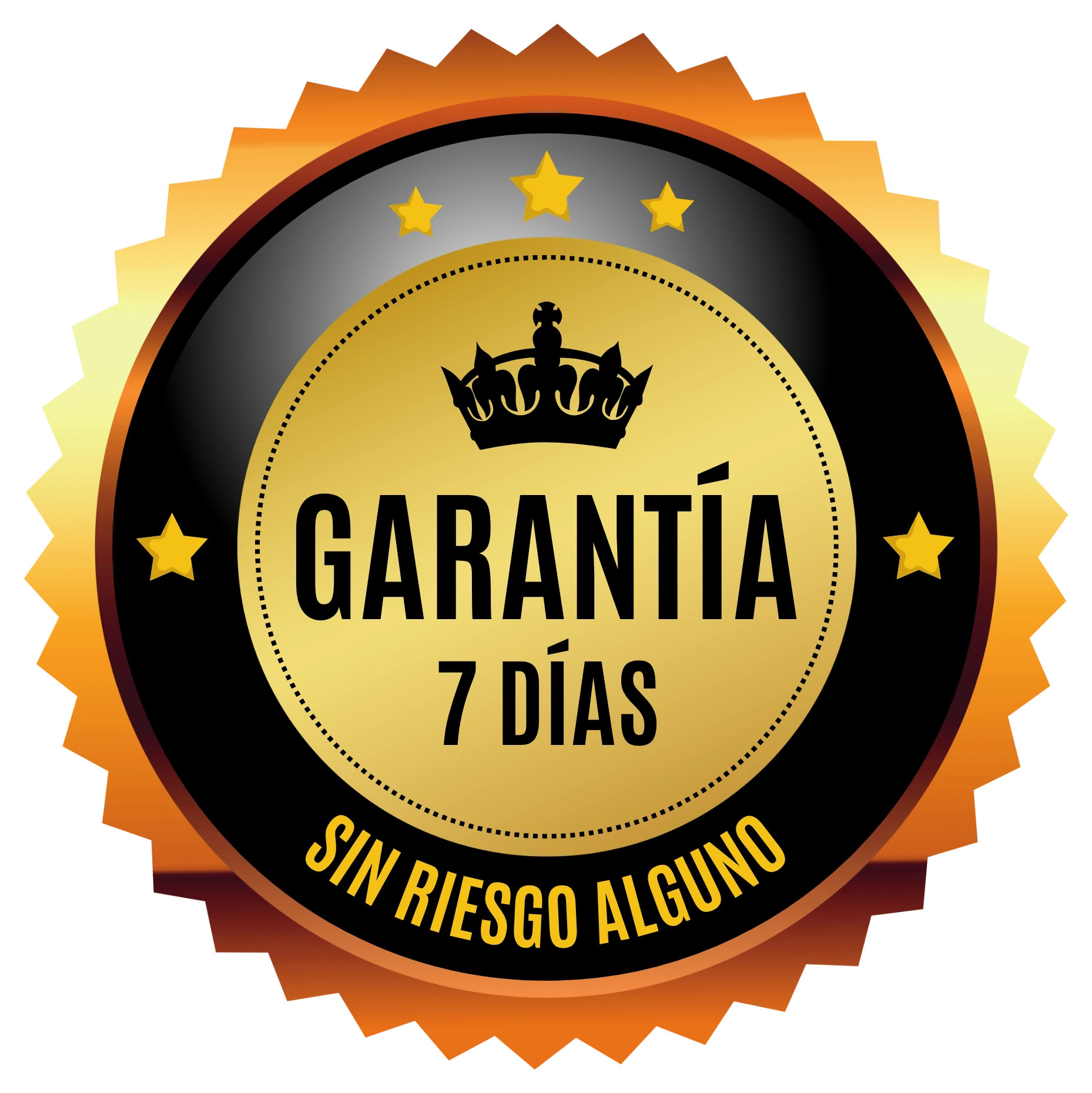 Garantía de 7 días, sin riesgo alguno